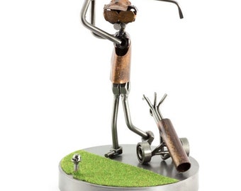 Figurine en métal "Coup De Golf Sur Le Vert" - Idées Cadeaux fait main