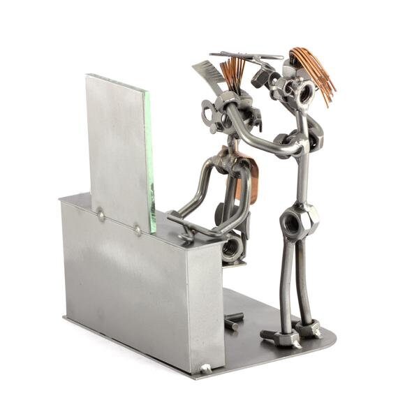 Nuts and Bolts Sculpture hairdresser female Etsy