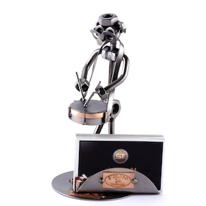 Figurine en métal "Snare Drum avec porte-cartes de visite" - Idées Cadeaux fait main