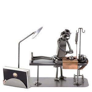 Figurine en métal "Chirurgien Esthétique Avec Porte-Cartes De Visite" - Idées Cadeaux fait main