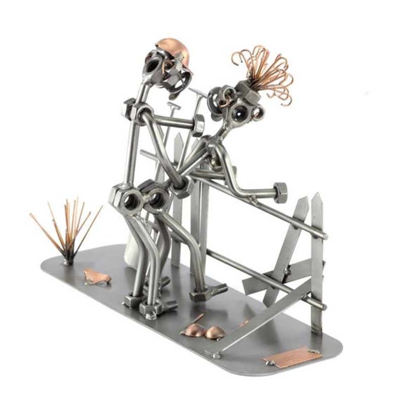 Nuts and bolts sculpture Sexy Gardeners Handmade Etsy