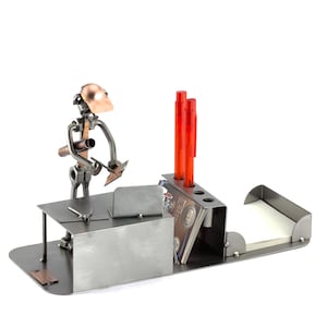 Schraubenmännchen Ingenieur Büro - original Steelman24 Metallskulptur - das perfekte Geschenk
