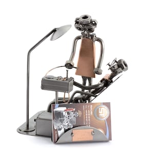 Figurine en métal "Dentiste Avec Porte-Cartes De Visite" - Idées Cadeaux fait main
