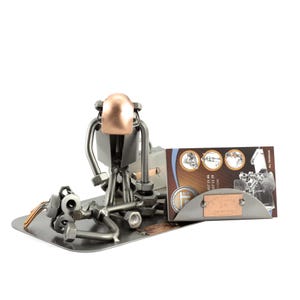 Figurine en métal "Ambulancier Paramédical Avec Porte-Cartes De Visite" - Idées Cadeaux fait main