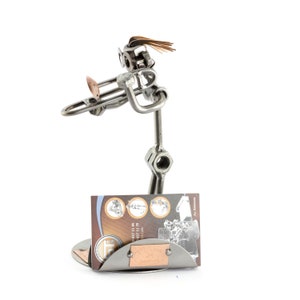 Figurine en métal "Trombone Avec Porte-Cartes De Visite" - Idées Cadeaux fait main