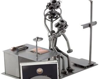 Figura de Metal "Médico Con Portatarjetas De Visita" - Idea de regalo hecho a mano