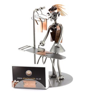 Figurine en métal "Planche À Repasser Avec Porte-Cartes De Visite" - Idées Cadeaux fait main