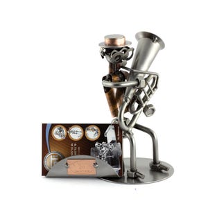 Figurine en métal "Tuba Avec Porte-Cartes De Visite" - Idées Cadeaux fait main