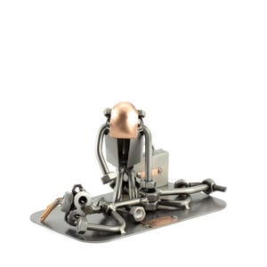 Nuts and bolts sculpture &quot;Paramedic&quot; - Handmade ornament figurine
