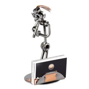 Figurine en métal "Enregistreur avec Porte-Cartes De Visite" - Idées Cadeaux fait main