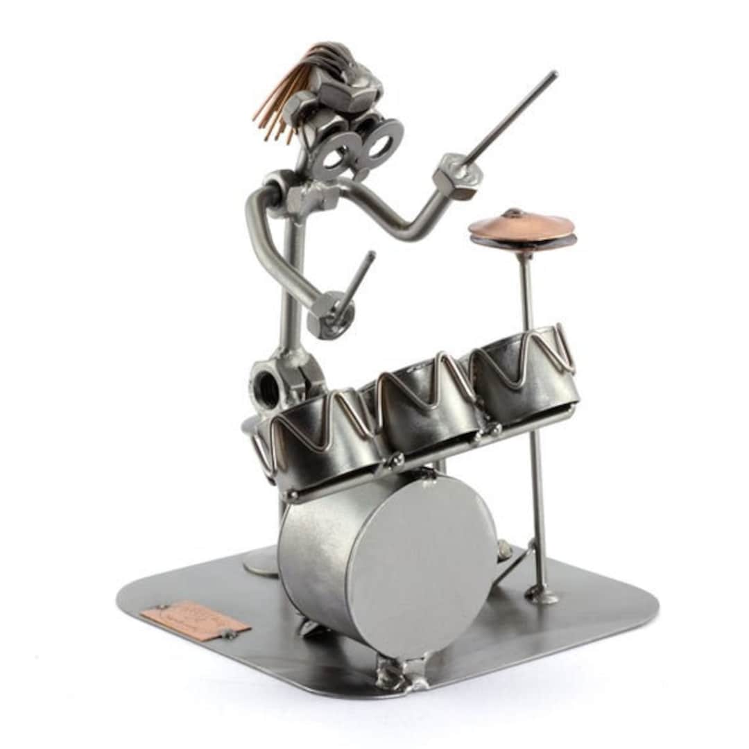 Nuts and Bolts Sculpture drummer Handmade Ornament Figurine Etsy