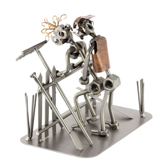 Nuts and Bolts Sculpture sexy Gardeners Handmade Etsy