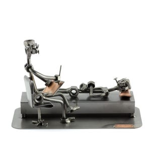 Nuts and bolts sculpture &quot;Psychologist&quot; - Handmade ornament figurine
