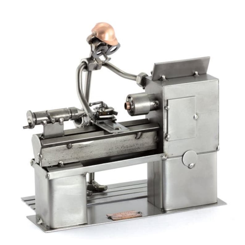 Nuts and Bolts Sculpture lathe Operator Handmade Etsy