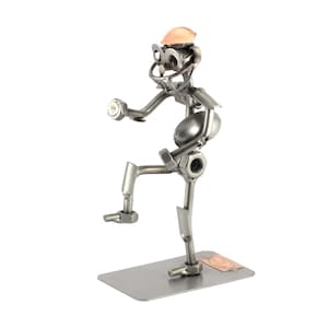 Nuts and bolts sculpture &quot;American Football&quot; - Handmade ornament figurine
