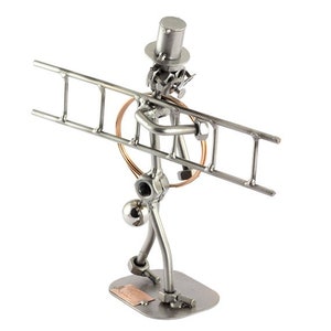 Nuts and bolts sculpture "Chimney Sweep" - Handmade ornament figurine