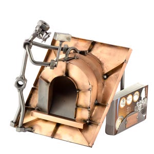 Figurine en métal "Ferblantier avec Porte-Cartes De Visite" - Idées Cadeaux fait main