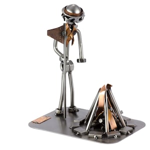 Nuts and bolts sculpture &quot;Scout&quot; - Handmade ornament figurine