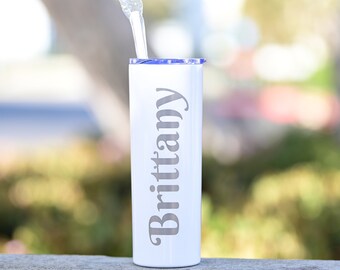 Bridesmaid Cups, Personalized Tumbler with Straw, Maid of Honor Gift,  Bridesmaid Gift Tumbler, Laser Engraved