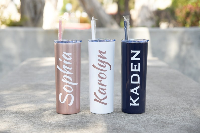 Personalized Tumbler with Straw, 21st Birthday Gift for Best Friend, Stainless Steel Water Bottle, Custom Tumblers, 