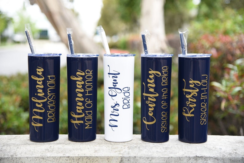 Bridesmaid Gift Personalized Tumbler Wedding Party Gift Etsy