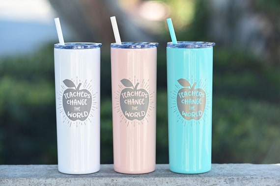Pretty Tumbler, Pink and Silver Glitter Skinny Steel Tumbler With Straw,  Gift for Her, Mother's Day Gift, Teacher Gift, Nurse Gift, Cute Cup 
