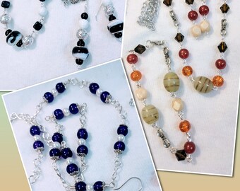 Glass beads, grab bag, jewelry making, bead supplies, jewelry supply, rosaries, crucifix, glass pearls, clasps, wire wrapping,
