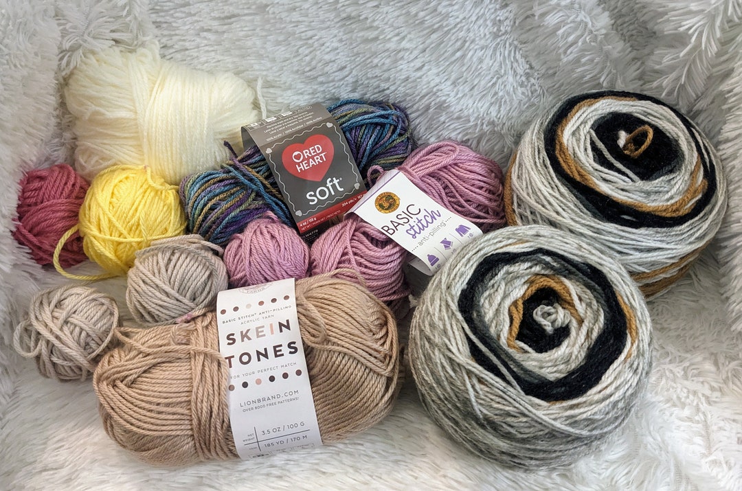 Scrap Yarn Stash Yarn Recycle Repurpose Granny Square Etsy