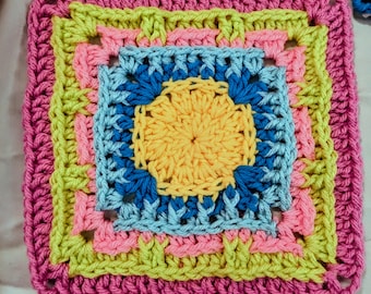 Digital crochet, Beatrice square, granny squares, granny SQ pattern,