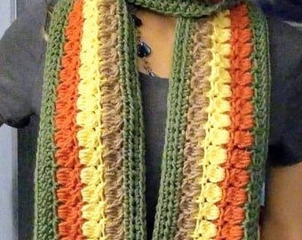Textured Crochet Scarf Pattern: Unisex Neck Warmer (Digital Download)