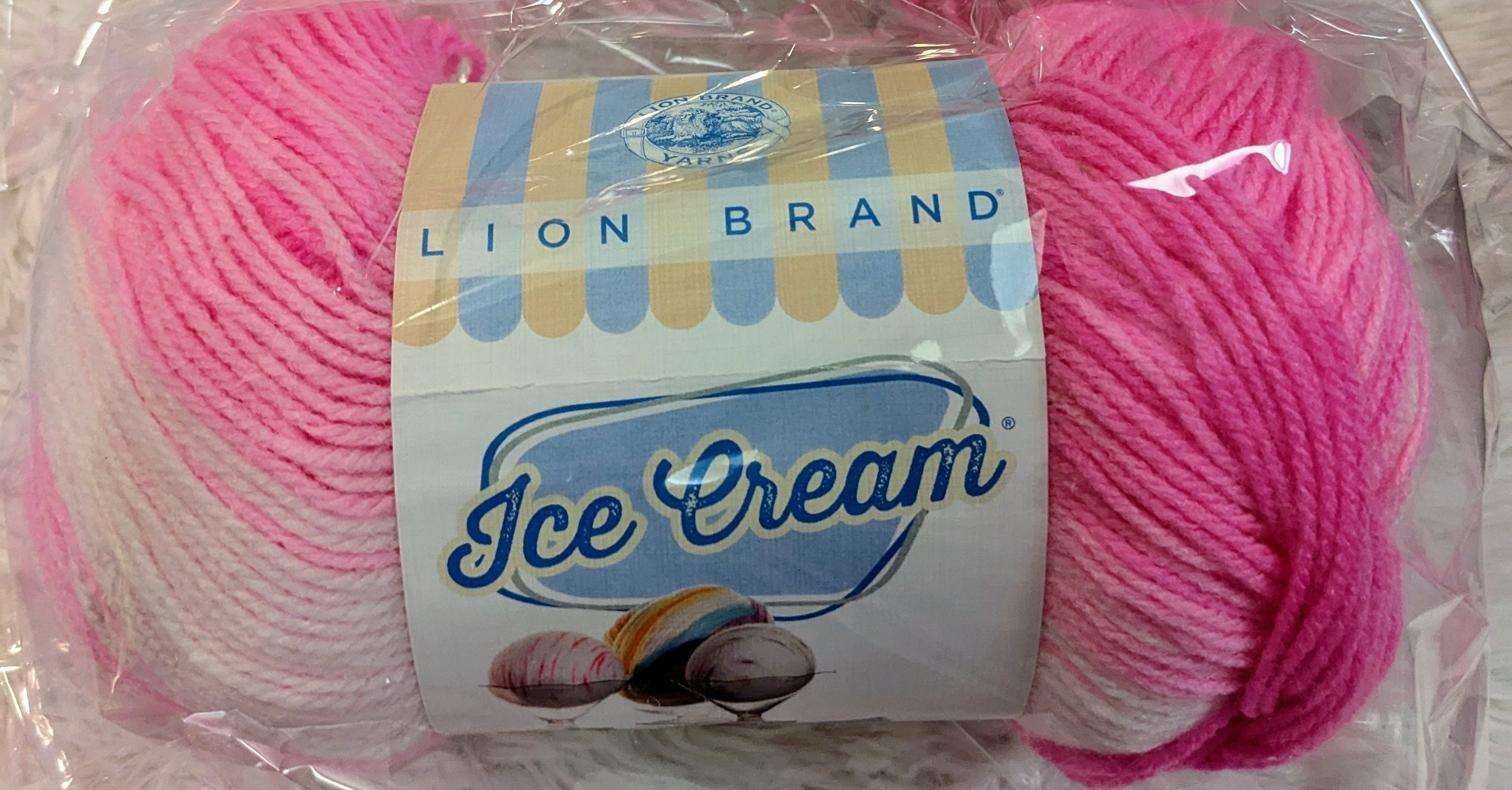 LION BRAND BABY SOFT YARN- COLOR: BABY PINK #201 -Acrylic-3oz 145yds