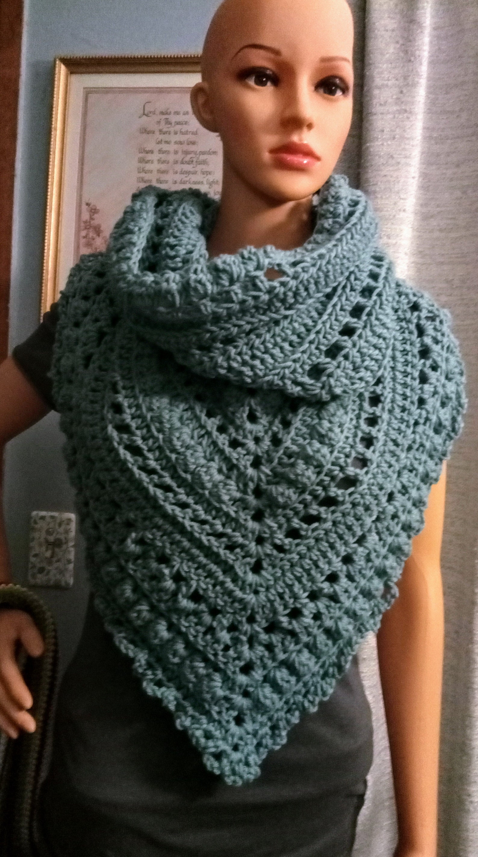 Crochet Puff Hooded Cowl Pattern, Triangle Scarf (digital Download) - Etsy