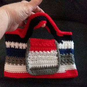 Bolso de crochet, cartera, monedero de crochet, monedero,