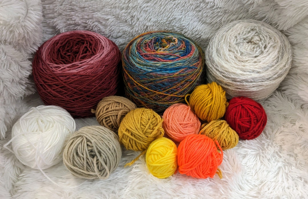 Scrap Bag, Scrap Yarn, Grab Bag, Craft Yarn, Recycle, Repurpose, Granny Square Yarn Etsy