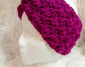 puffy ear warmer, Crochet ear warmer, digital pattern, digital download, crochet headband pattern,