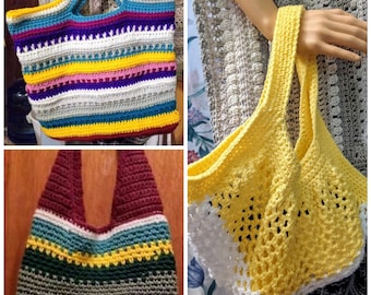 Bag bundle, digital crochet, crochet patterns, Market bags, totes, tote patterns, bag patterns