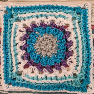 Mandala Crochet Granny Square Pattern (Digital Download)
