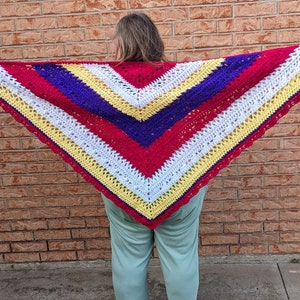 Scrappy montage shawl, digital crochet, digital download, women&#39;s shawl, crochet shawl pattern, digital pattern