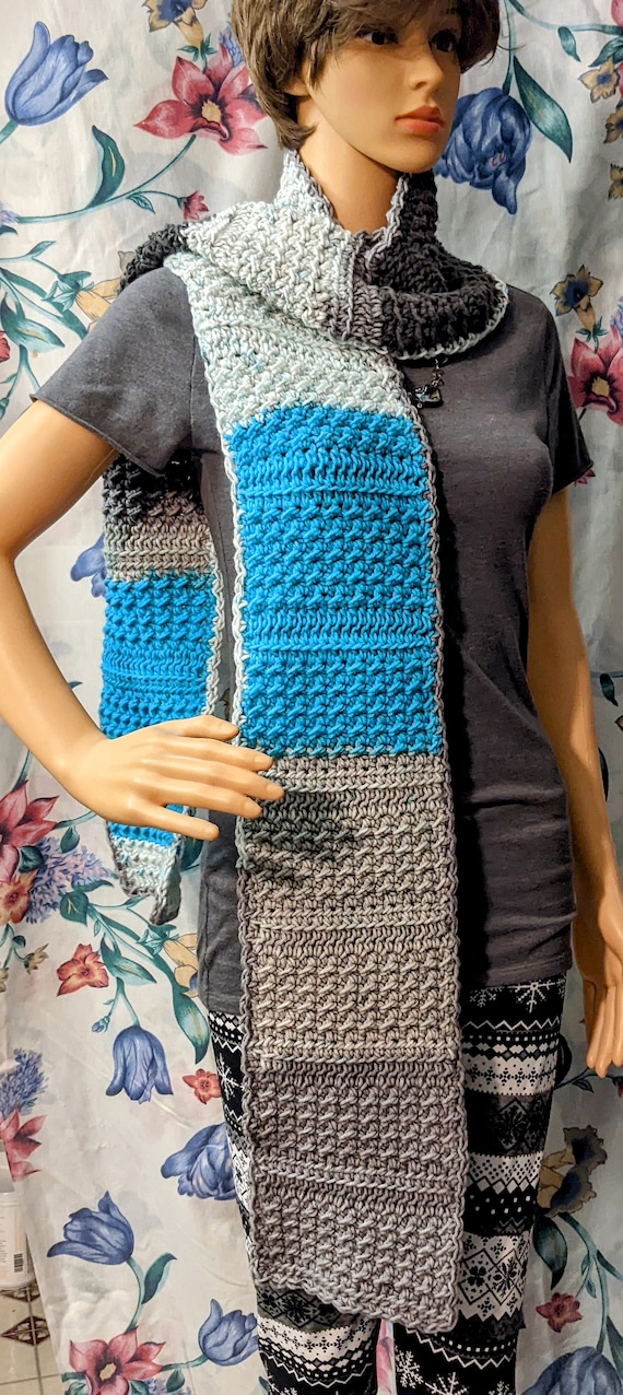 Men's Neck Scarf Crochet Pattern Digital Digital Etsy