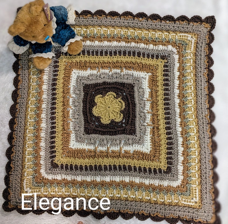 Elegance, digital lap blanket, wheelchair blanket, digital pattern. Crochet pattern image 1