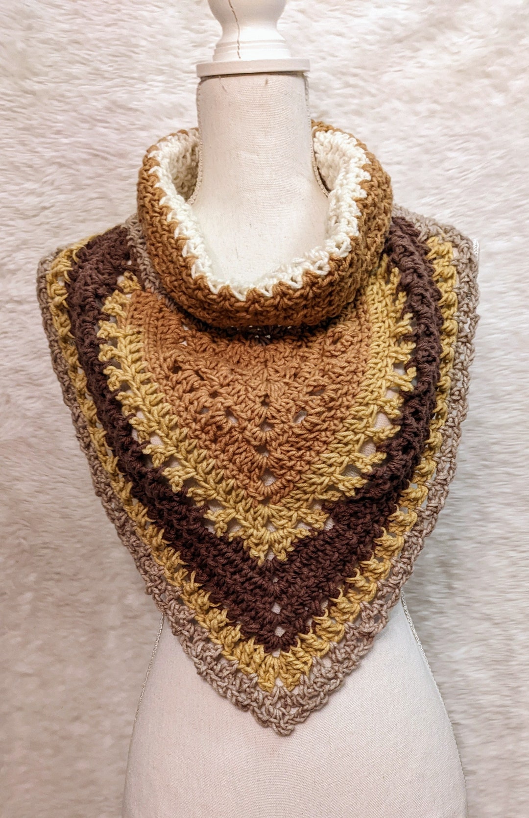 Triangle Cowl, Digital, Download Pattern,bandana Cowl, Neckerchief With ...