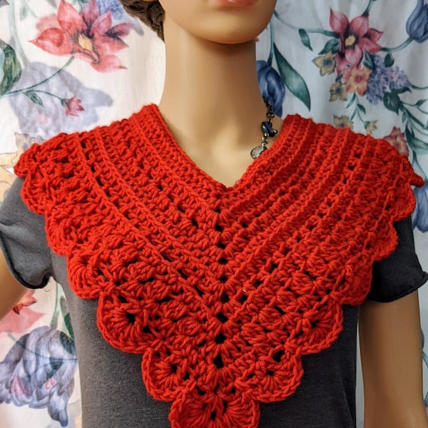 Neck warmer, dicky, digital pattern, digital crochet, accessory, crochet