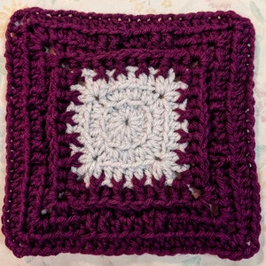 Digital crochet, Beatrice square, granny squares, granny SQ pattern,