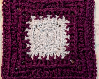 Digital crochet, Beatrice square, granny squares, granny SQ pattern,