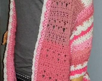 Pastiche pocket shawl, digital pattern, crochet pattern, digital download