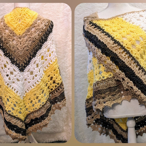 Double shell lace pattern, crochet pattern, digital download, digital crochet, Lacy shell shawl, crochet shawl pattern, ladies shawl