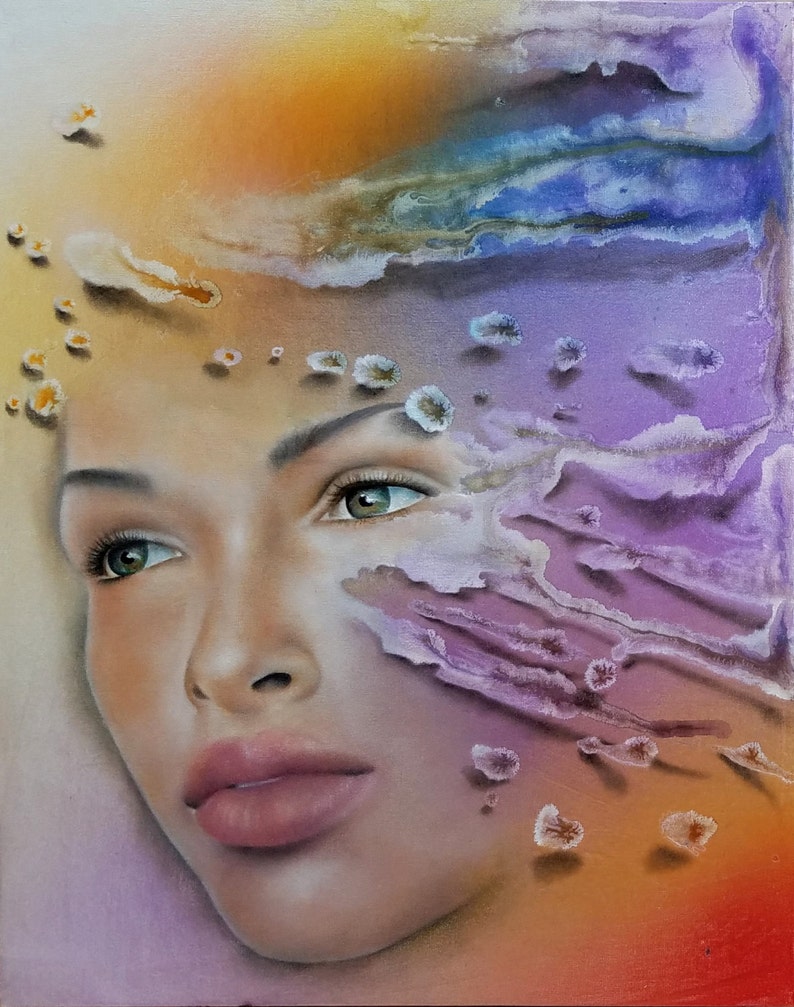 Abstract Figurative Painting, Tears for Orlando, Colorful Wall Art ...
