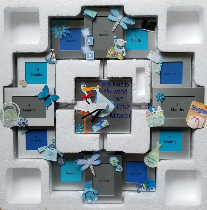 Baby Shower Giftfirst Year Collage Clocknewborn baby Etsy