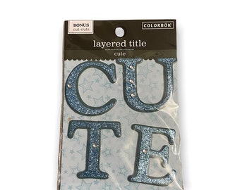 Cute Glitter Letter Stickers, Dimensional 3D Embellishments