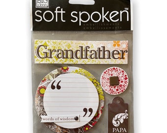 Grandfather 3D Embellishments, Father's Day Card Making, Scrapbooking